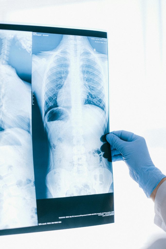 medical lung analysis modern interior aesthetic professional photography