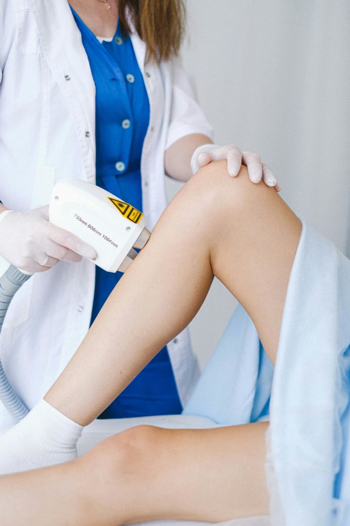 spider vein removal laser equipment modern interior aesthetic professional photography